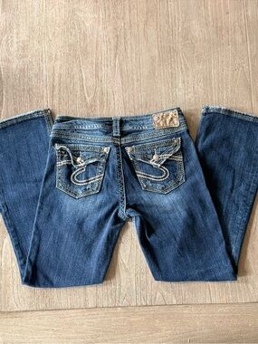 Vintage Y2K Silver Jeans Suki Surplus Boot-cut Thick Stitch  28